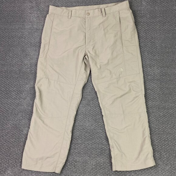 The North Face Hiking Pants Men's Size 40 x 28 Khaki Nylon Outdoors Gorpcore - Picture 1 of 13